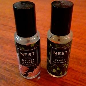 Nest Mini Rollerball perfumes Dahlia & Vines and Verde